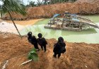 Brimob Polda Riau Tindak Tegas Pelaku Tambang Emas Ilegal di Kabupaten Kuansing