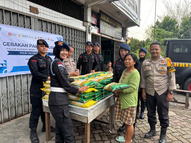 Brimob Polda Riau Gelar Gerakan Pangan Murah Demi Wujudkan Kepedulian Kepada Masyarakat